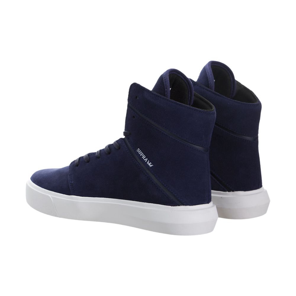 Chaussures de Skate Supra Camino Bleu Marine Navy/White Femme | XDD-27090697